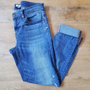 J Crew Paint Splatter Skinny Jeans Medium Wash 26